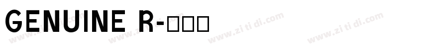 GENUINE R字体转换